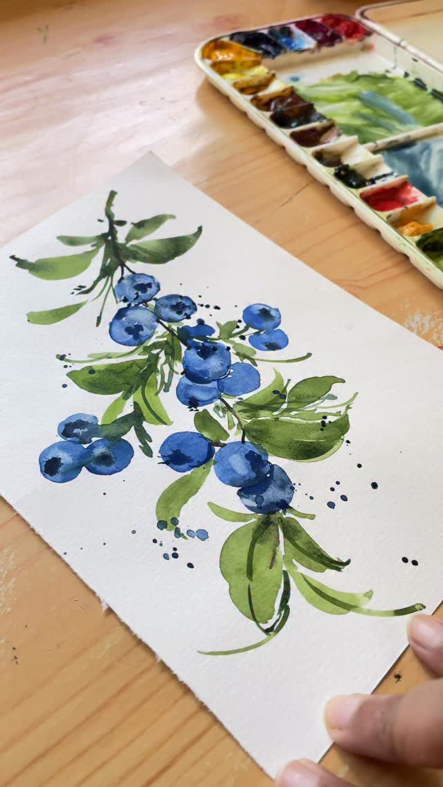 Blueberries on paper. 💙
While painting them, I realized how even the calmest colors hold so much depth and emotion.
I loved how this one turned out with layers of blues and hints of green blending softly together.
Also, a little update I’m planning to host offline workshops in the coming months!
Which city should I come to? 🌿
#looseflorals #watercolorflorals #painting #easy #easypainting #easylooseflorals #watercolor #mumbai #mumbaiart #mumbaiartworkshop #art #bangalore #bangaloreartworkshop #artevents