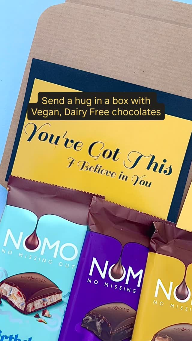 With free & fast delivery, you can send a hug in a box today and they can receive it as soon as Tuesday! #dairyfree #glutenfree #vegan #nutfree #chocolates with lots of flavours to choose from ❤️❤️ #nomo