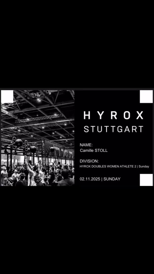 HYROX STUTTGART 2k25
Hier c’était dimanche, et c’était une journée particulière avec ma copine @latelier_doriane nous avons participé à notre premier @hyroxger en open double femme ..
Et c’était incroyable !
L’organisation est folle, le monde est fou, la compétition est dingue …
Une folie de s’inscrire 10 jours avant sans s’être spécialement préparer (bon si on c’est entraînée 3x quand même 😅)
Le run notre gros point faible a toutes les deux .. et comment dire quand tu fais une compet avec 10km de run c’est pas à négliger … 🫠
On y a sûrement perdue notre âme et nos jambes mais notre objectif était de finir en dessous des 1h30 et on l’a fait 💪🏼
Une chouette expérience, qui je ne pense pas sera réitéré un jour mais on l’a fait ✅
Merci Oriane d’avoir partagé ça avec moi 🫶🏼
Merci aux personnes présentes sur place qui nous ont encourager @chris.eileh @emma_klx @enora_hmrl @armony_valsesia @ju_haje
(Et bravo à vous les filles aussi pour votre perf ! 🔥)
Merci à la commu @crossfitdesbucherons qui nous ont soutenu de loin et encourager comma jaja !! 🧡🧡
Et surtout merci à nos chéri @y4nnz et @pierrecfdesbucherons qui nous ont accompagné, encouragé, paparrazié et supporté sur le retour 🤣
#hyroxworld #hyrox #hyroxger #hyroxstuttgart