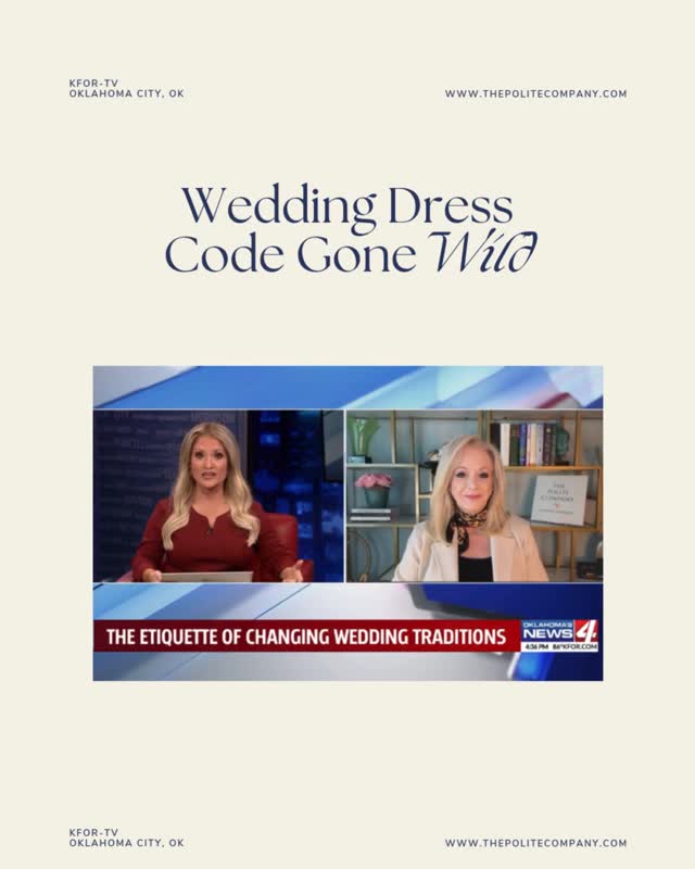 Themed weddings can be a lot of fun, but they work best when paired with a clear explanation and plenty of flexibility.
đ
#WeddingEtiquette #Wediquette #WeddingPlanning #EtiquetteTips #ThePoliteCompany #EtiquetteWithKristi