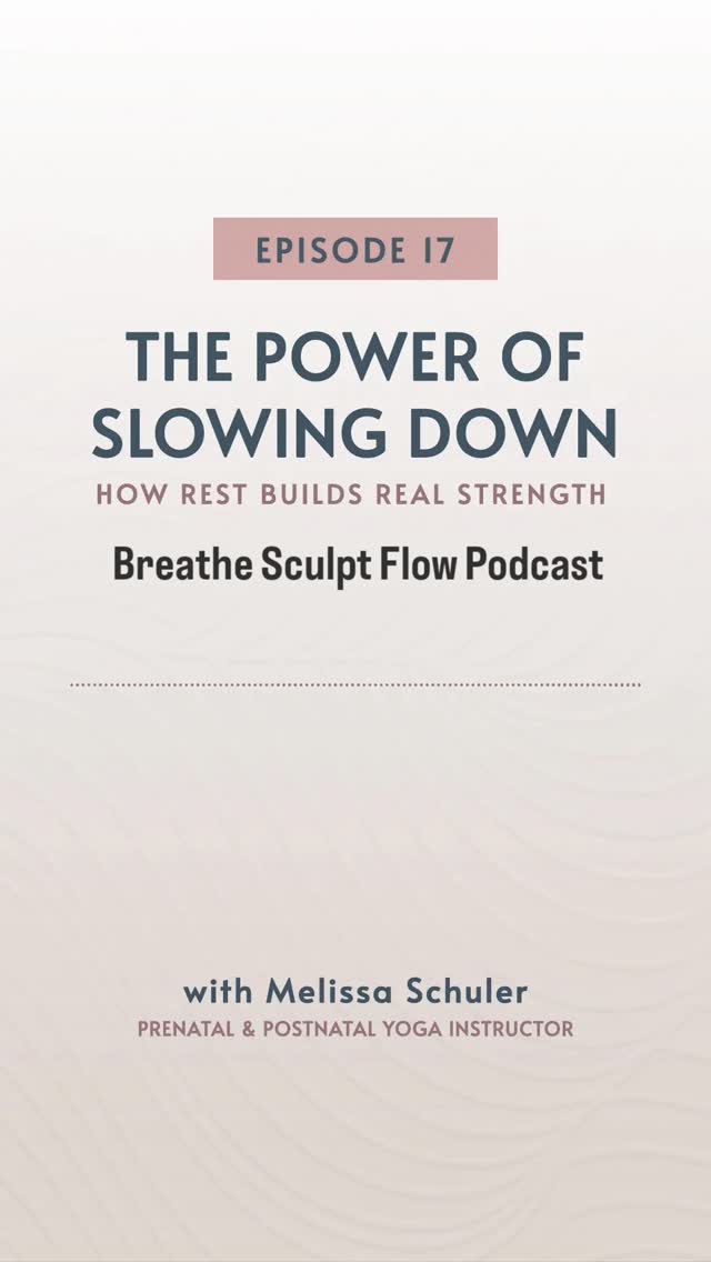You don’t have to earn rest. You just have to allow it.
Your body knows how to restore balance — if you give it the chance.
When you slow down, you’re not falling behind.
You’re aligning with your natural pace.
💛 In this week’s Breathe Sculpt Flow episode, we explore how slowing down can actually make you stronger — physically, mentally, and emotionally.
🎧 Tune in via the link in bio or wherever you get your podcasts.
#MindfulMotherhood #PrenatalYoga #PostpartumWellness #MotherhoodBalance #SlowLivingMamas #NervousSystemRegulation #breathesculptflow