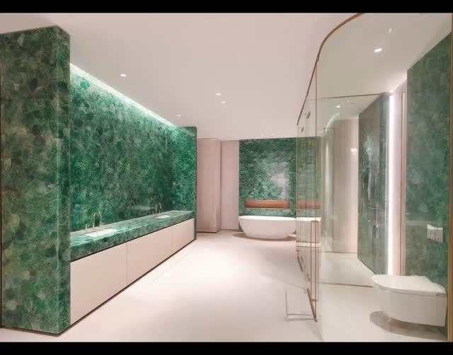 💚 Green Fluorite Slab & GlassOnyx Green Fluorite Panels
✨ Translucent Stone Beauty and Backlit Stone Innovation
Where nature meets light — Green Fluorite transforms interiors into luminous works of art. 🌿💎
From solid gemstone slabs to glass-reinforced panels, every surface radiates calm elegance and modern brilliance.
Perfect for spa walls, vanities, and statement interiors — the ultimate Backlit Stone experience. 💫
#Duramica #DuramicaStone #naturalstone #naturalstones #stonepanels #lightweightstone #architecture #construction #GreenFluorite #BacklitStone #TranslucentStone #GemstonePanels #LuxuryInteriors #IlluminatedDesign #StoneArt #ArchitecturalMaterials #LuxuryDesign #BacklitWall #GemstoneDesign #interiors #interior #design #homedecor #designinspiration #interiordesign #moderninteriordesign #designdeinteriores #interiorstyling #modernhomedecor #contemporaryinteriordesign