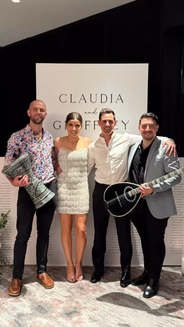 An incredible night of music, dancing and good vibes for Claudia & Geoffrey! 🎶💃
Thank you for having us - what a night! 🤍
🪕 @stratosbouzoukicbr
🥁 @theodarbuka
🎛️ @dj.stavros
For bookings call or text 0421219158 or follow the link in the bio 🩵
#Wedding #GreekWedding #WeddingParty #CanberraWeddings #LiveBand #LiveMusic #WeddingVibes #Bouziouki #Doumbek #CanberraGreekCommunity #WeddingEntertainment #EventMusician
