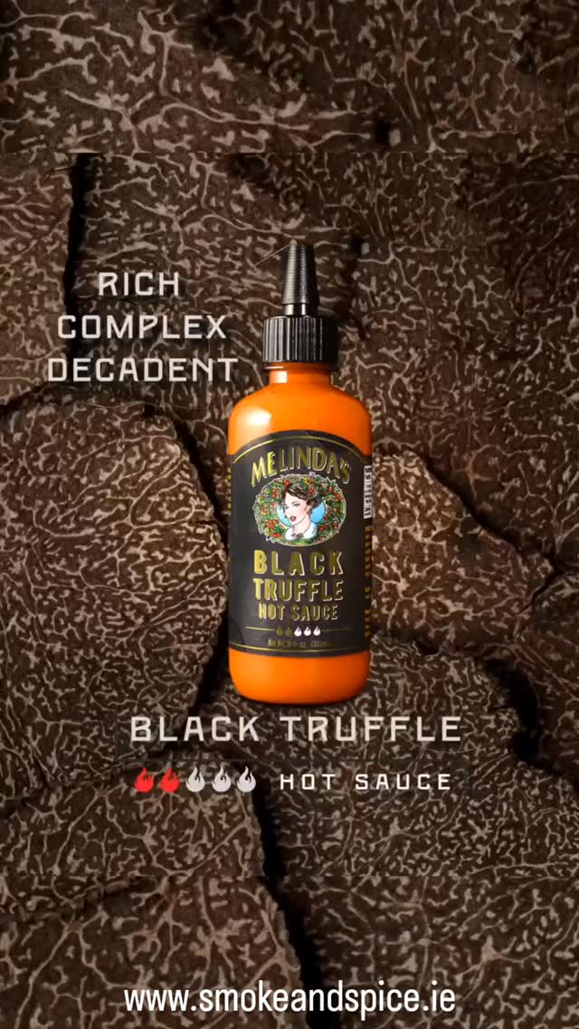 Melinda's Black Truffle Hot Sauce is a rich, complex, and decadent condiment that balances heat from cayenne peppers with the earthy flavor of Italian black truffles and a hint of Colombian honey. It is designed to enhance many dishes with a top-shelf flavor experience.
Key Product Information
Ingredients: The sauce is crafted with whole, fresh ingredients including cayenne pepper mash, white vinegar, fresh garlic, cane sugar, honey, grated parmesan cheese, and black truffle from Italy. It contains milk allergens.
Heat Level: It has a balanced heat level of 2 out of 5 flames, allowing for liberal use without overpowering a dish's original taste.
Nutrition: The product is considered keto-friendly, sugar-free, and has zero calories per serving (1 tsp).
Recommended Food Pairings
The sauce is incredibly versatile and pairs well with a variety of foods, with the general recommendation being "whatever you're eating right now".
Dipping and Condiment Use:
Fries
Wings
Baked potatoes
Burgers and sandwiches
Chicken fingers/tenders
Meal Enhancer:
Eggs and omelets
Pizza
Macaroni and cheese or cream-based pastas
Tacos or burritos
Pork or beef dishes