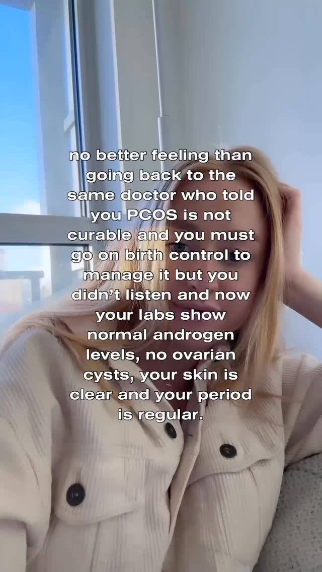proving them wrong is the best feeling in the world lol
PCOS IS curable through natural medicine, you do not need to go on birth control. Birth control doesn’t fix the problem, it just temporarily covers it up and makes the underlying issues worse in the long run.
I have helped hundreds of women beat their PCOS symptoms like cystic acne & facial hair without medications or restrictive diets. Now their blood work and ultrasounds don’t show any signs of PCOS whatsoever.
If you want to learn how, comment PCOS below and I will send you a link to book a free meeting with me! 💛
#pcoscysters #cysticacne #pcossupport #pcosdiet #hormonalacne