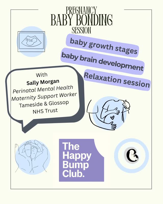 🌟 December Session 🌟
📅 Sunday 7th December
🏘 Mossley Community Centre
🕐 11am - 12.30pm
Our next session is now LIVE to book!
December welcomes Sally Morgan, Perinatal Mental Health Maternity Support Worker for Tameside & Glossop NHS.
Sally will join us to provide information regarding baby brain development during pregnancy and the different stages of baby growth in the womb. She will also provide a lovely relaxation session.
Partners are more than welcome to join us!
As always, its FREE!
You can book your FREE place through event brite or on our website www.thehappybumpclub.com
https://www.eventbrite.co.uk/e/the-happy-bump-club-51-tickets-1972036467159?aff=oddtdtcreator
Please feel free to share with friends/groups who might be interested in joining us.
We will have brews a plenty, biscuits, book club, baby clothes donations and plenty of time to chat!
Emma x
