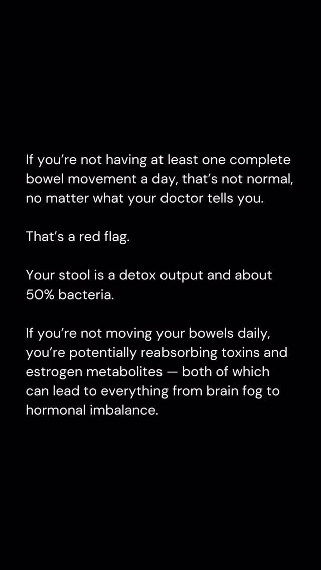 Let’s talk poop 💩
If you’re not having at least one complete bowel movement daily, it’s a red flag your body’s detox system isn’t working right.
Your stool is nearly 50% bacteria — which means if you’re not eliminating, you’re potentially reabsorbing toxins and estrogen.
That can cause brain fog, acne, mood swings, and hormone chaos.
🌀 What helps you stay regular — hydration, magnesium, fiber, or something else?
Drop your favorite gut-support habit below ⬇️
#ExecutiveFunctionalHealing #GutHealing #FunctionalMedicine #DailyDetox #ConstipationHelp #HormoneHealing #BrainFogFix #HealthyGut #RootCauseHealing #DigestiveReset #HolisticWellness