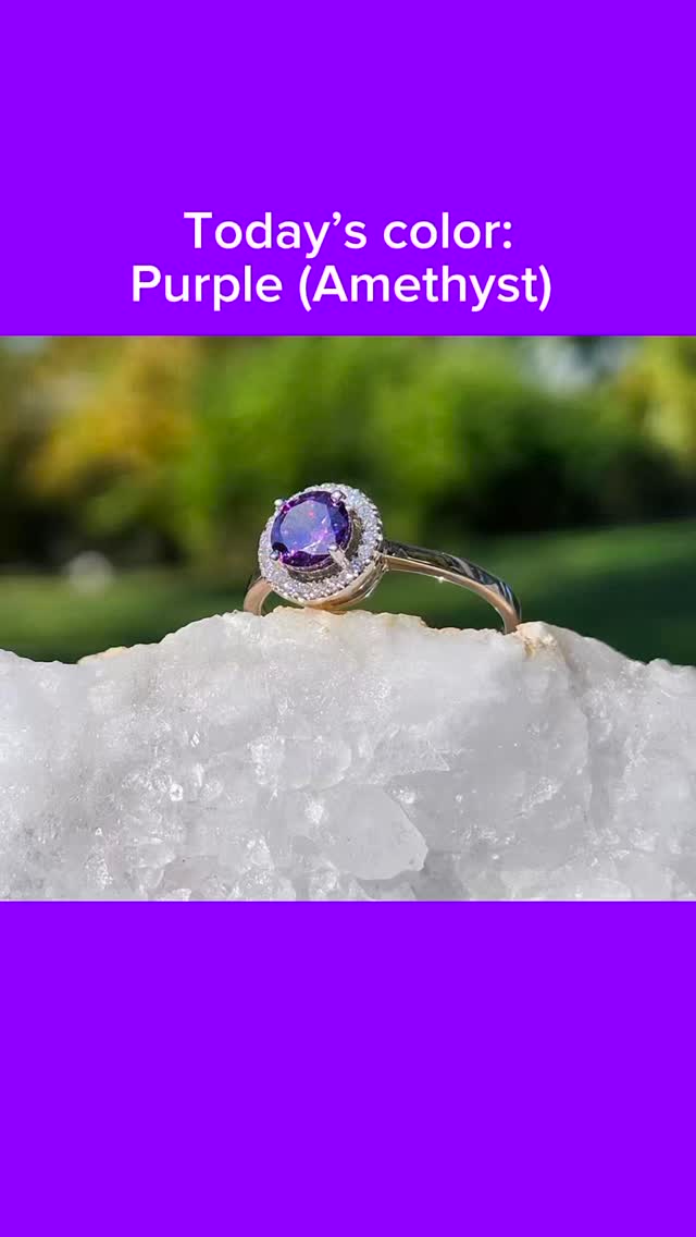 Color of the day: Amethyst (purple) more colors and options at www.myheritagegems.com #purple #sterlingsilver #jewelry #gems #coloredgemstones #amethyst