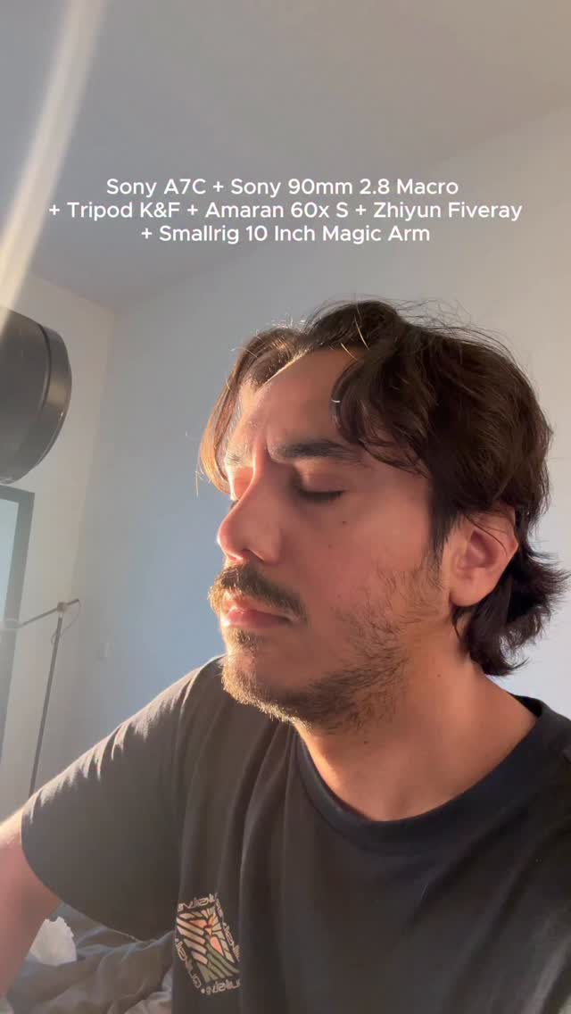 What do you think about the idea and the result?
What I used:
- Sony A7C + Sony 90mm 2.8 Macro @sony.deutschland.at @sonyalpha
- Tripod K&F @kfconcept_de
- Amaran 60x S @amarancreators
- Zhiyun Fiveray @zhiyun_tech
- Smallrig 10 Inch Magic Arm @smallrig.global
.
.
#cinematic #cinematicphotography #cinematicvideo #videoideas