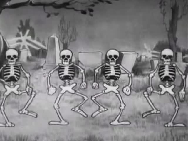 My favourite time of year! A little late to the party but happy Halloween. The skeleton dance from @fleischertoons in all its glory. I love this old style of animation. Tried to choose a little clip to grab your short attention spans but decided to post most of it. Why not?#halloweenskeletons #halloweenanimation #blackandwhitecartoon #creepycuteart #skeletonart
