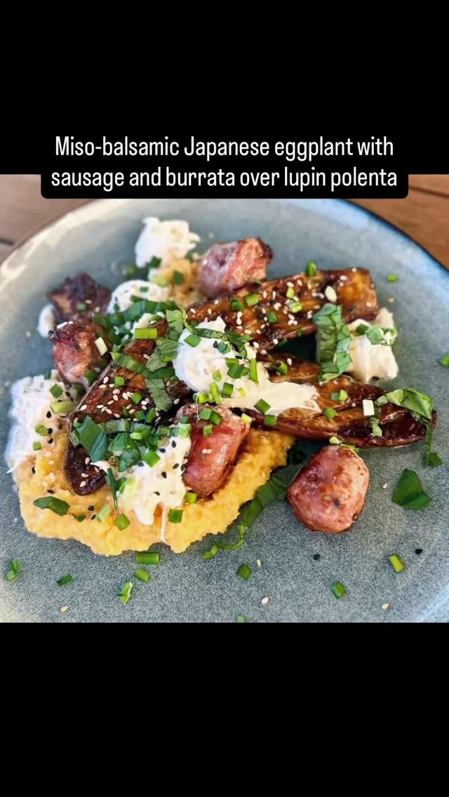 Sticky. Savory. Spicy. Melty.
This one-pan fusion dinner hits every craving: miso-glazed eggplant, crisp sausage, and creamy burrata over high-protein lupin polenta.
When Tokyo meets Sicily, weeknight magic happens. ✨
👉 Get the full recipe on the blog: https://www.nourishing-for-flourishing.com/post/miso-balsamic-japanese-eggplant-with-sausage-burrata-over-lupin-polenta-25-minute-fusion-dinner
#
#nourishingforflourishing #swicyeats #weeknightdinner #bloodsugarfriendly #lupin