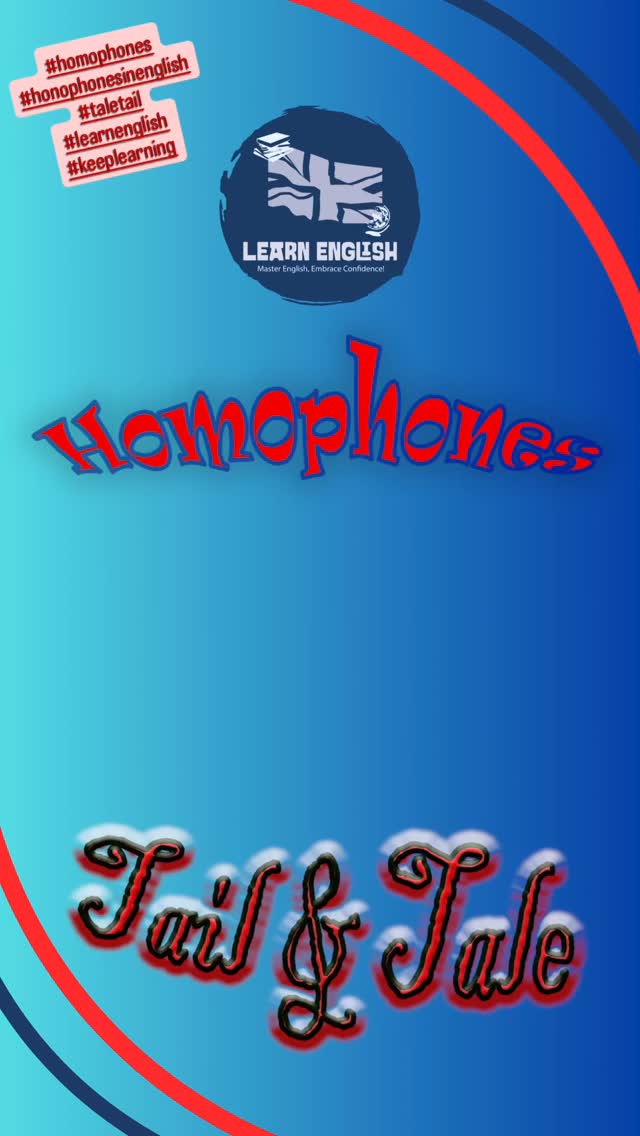 It’s time for some #homophones let’s look at #tale #tail Do you know the #difference ?#learnenglish_easily