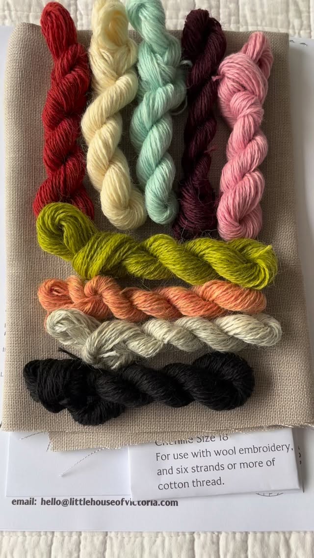 Today is full steam ahead for Harrogate @knitandstitchshows ...
Can you guess which kit this is?
#embroidery #woolembroidery #knittingandstitchingshow #harrogate