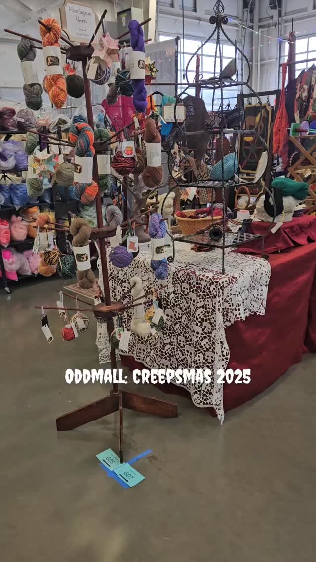 It's time! November 8-9 2025, 10am to 6pm today and 10am to 5pm tomorrow!
Evergreen Fairgrounds, Monroe, WA.
#smallbusiness #handmade #fiberartist #oddmallemporiumoftheweird #oddmallpnw @csoddmall #horsenroundfiberstudio #fiberartistsofinstagram #handmadeisbestmade #handspunyarn #sustainabledecor #sustainability