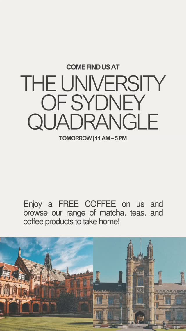 ☕✨ Come grab free coffee on us!
📍 University of Sydney Quadrangle
🕚 11 AM – 5 PM | Saturday 8th Nov
Swing by, say hi, and enjoy a cup of Kahawa ❤️
Plus — grab your favourite products at heavily discounted prices 🎁
#USYD #FreeCoffee #KahawaCoffeeCo #SydneyEvents
