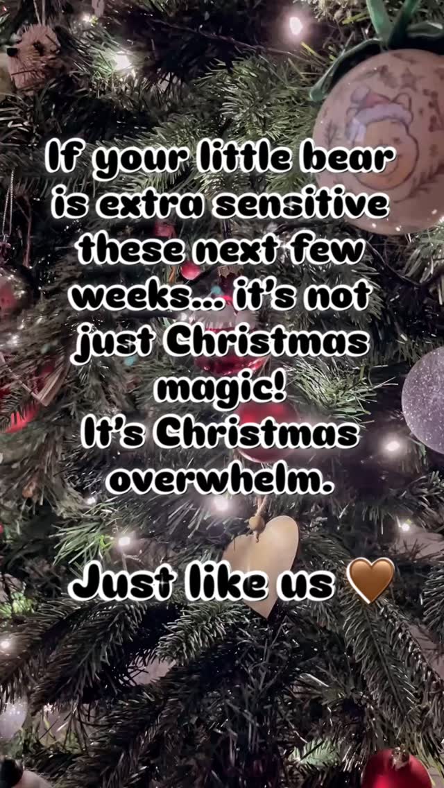 Christmas turns kids’ worlds upside down! Different routines, late nights, sparkly lights, extra noise, unfamiliar people.
So if your little one is clingier, quicker to tears, or struggling with “little things”… that’s not bad behaviour.
That’s a tiny nervous system doing its best in a very big season.
Love them through it. They’re not giving you a hard time, they’re having a hard time.
#christmaswithlittlebears #playtherapist #feelingsareokay #gentleparentinguk