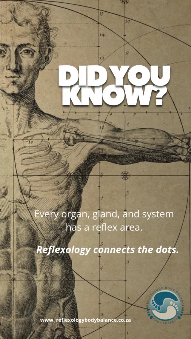 Every organ, gland, and system in your body has a reflex area — and reflexology helps connect them all.
Restore balance. Reconnect. Re-energize.
👉 Book your reflexology session today and experience the difference!
🌐 www.reflexologybodybalance.co.za
#Reflexology #NaturalHealing #BodyBalance #reflexologist #relaxation #reflexologybodybalance