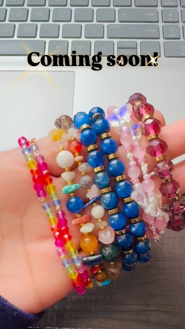 Is it snowing here you are? Adding this collection of fun and sparkly bracelets for men and women in my shop soon!
I’m pretty excited about the Lapis Lazuli bracelet - I made it as a men’s bracelet, but it is very unisex.
In case you didn’t know, you can find my products in my Etsy shop, my website, Pinterest, Linktree, and Ko-fi. Wherever you feel most comfortable making your purchase!
#etsyshop #etsyseller #indiana #womenownedbusiness #girly #supportsmallbusiness #lapislazuli #mensjewelry #mensbracelet #gemstonebracelet #gemstonejewellery #crystaljewelry #crystalbracelet