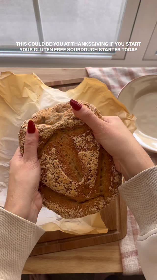 Your sign to start making gluten free sourdough bread so you can have fresh + tasty gluten free bread all holiday season!
Comment “sourdough” to get started!!
#glutenfree #glutenfreebread #glutenfreesourdough #sourdough #sourdoughbread #thanksgiving #holidayrecipes