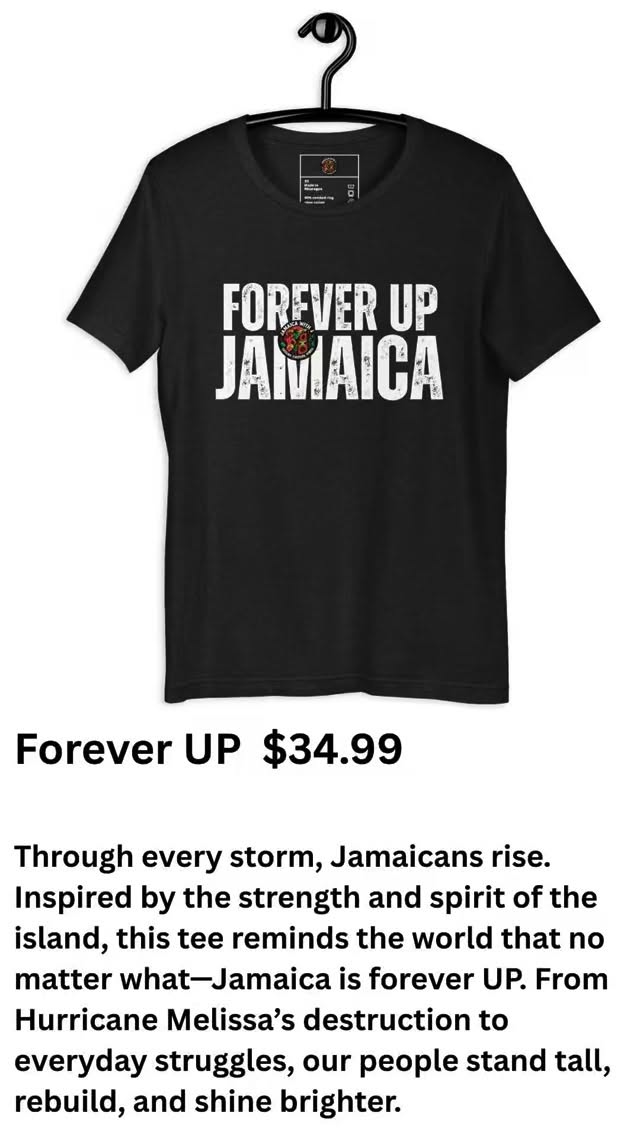 Forever UP isn’t just a slogan — it’s a statement of resilience. Despite the storms, Jamaica always rises. Every shirt you buy helps rebuild lives and restore hope for those affected across the island. Stand strong. Stand together. Forever UP, Jamaica #visitjamaica🇯🇲 #jamaicawithj #kingstonjamaica #reggaemusic #dancehallmusic