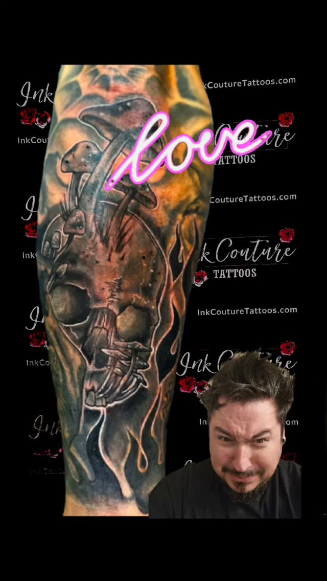 What can I say I love skulls and mushrooms. This is another cover up!
.
.
.
#mttattoos #coveruptattoo #inkcouturetattoos #tattoo #skull #dadlife #dadink #mushrooms