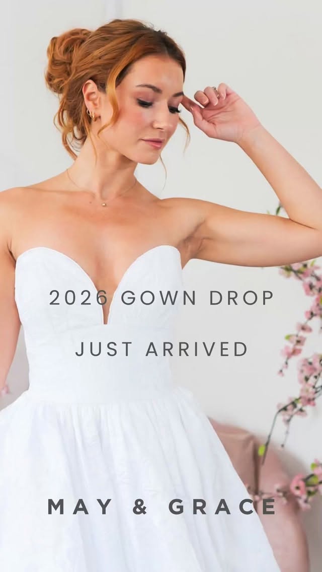 “Up close and unforgettable: our 4 new 2026 gowns have arrived. Four silhouettes. Contemporary yet Romantic.”
.
Gown 1 - M E E T D E L I L A H
.
This dramatic floral jacquard ball gown is a modern showstopper of the season. The corseted strapless gown has a very full and dramatic bubble hemmed skirt that features billowing pick-ups at the back for added volume and drama. Her deep sweetheart cups are connected with illusion tulle to maintain the structure and support and enable the sexy low V at the front neck. The addition of pockets to the skirt makes this style ultra-modern and cool.
.
Hair & Makeup @dawn.clark_hairandmakeup
Model @gingersophie
Studio @storme_hmua_education
Dresses @mayandgracebridal by @savannahmillerbridal