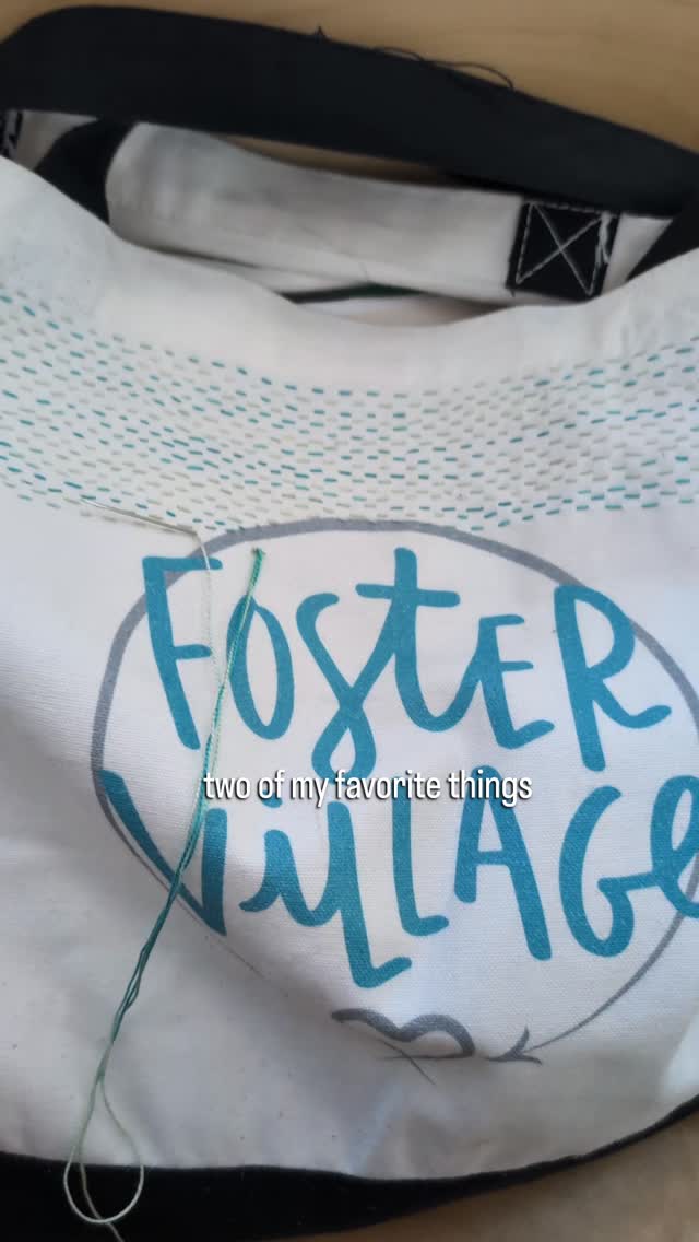 Well, actually more than two: freshly made-from-scratch maple donuts, unflavored latte with oat milk, sitting in a corner booth at @circlecoffeeco , running stitches with @wonderfilspecialtythread , working to provide wraparound support to local foster families by
connection to businesses, organizations, and neighbors via @fostervillagenortheastks #imperfectlybeautifulstitches #myneedletoday #actuallyfriday #runningstitch #stitchingwhenitsfun