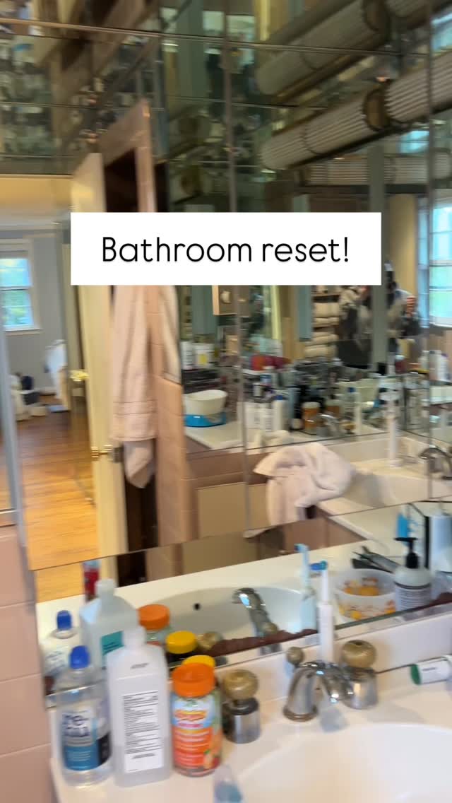 Sometimes you just need a reset! Let’s start throwing out the products that no longer serve us! #bathroomorganization #bathroompurge #productpurge #mainlineparent #mainlinepa #mainlineorganizer #organizedhome #mainlinemoms #organizedlife #organizingthemainline