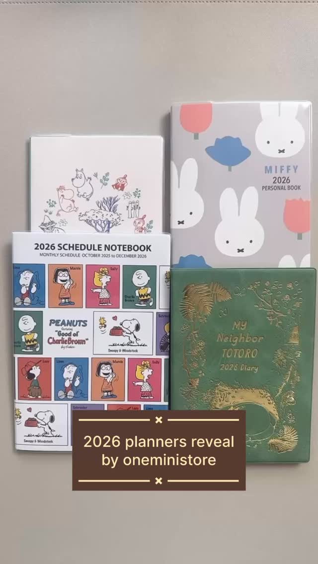 📔𝟐𝟎𝟐𝟔 𝐏𝐥𝐚𝐧𝐧𝐞𝐫𝐬 𝐑𝐞𝐯𝐞𝐚𝐥
Just realised we haven’t shared any close-ups of the 2026 planners featuring Totoro, Snoopy, Moomin and Miffy! I’m so happy to finally show you how beautiful they are. Each one is printed in full colour, with every page vibrant and full of charm.
The Snoopy and Moomin planners are monthly planners with plenty of space to record your daily life. Totoro includes both monthly and weekly layouts, and there’s only one copy left now. Miffy is a personal planner with the most pages, including monthly and weekly sections, offering lots of room for writing.
I hope this video gives you a clearer look at the charm of traditional Japanese printed planners. They’ll surely bring joy throughout 2026 and make a perfect gift for your loved ones at Christmas and New Year.
They are all available online now😊
#oneministore #stationeryshopinuk #mobilestationeryshop #onlineshop #stationery #japan #planner2026 #snoopy #totoro #moomin #miffy #文房具 #文具 #文具控