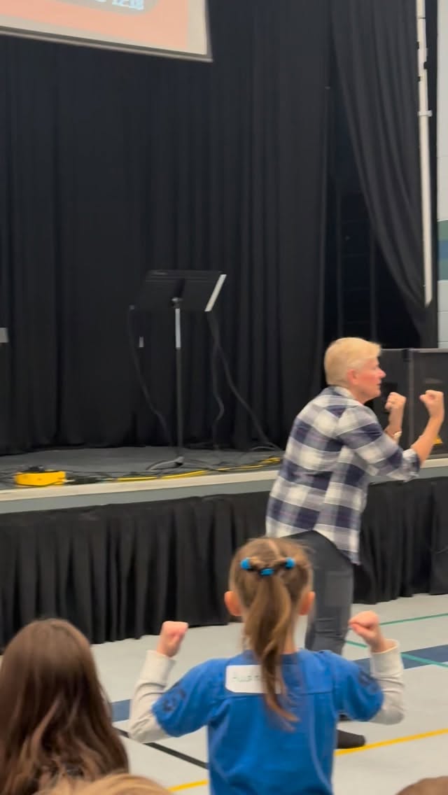 When Mrs. Wiley is supply teaching, our VBS Chapel songs are extra awesome! #chapeltime #bestdayoftheweek❤️ #rhemachristianschool