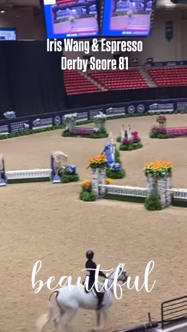 Iris Wang and her horse, Espresso, looked amazing in tonight’s very competitive derby. So fun to watch! Nice riding, Iris!🤩##teamkmt #proudtrainer #jumpingtothenextlevel #lovethejourney #learningisfun #lasvegasnationals2025 #