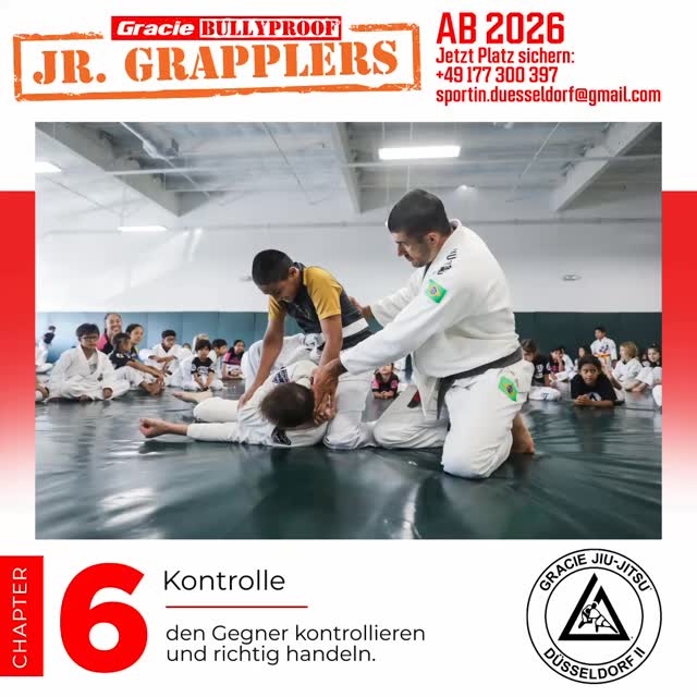 CHAPTER 6 – Kontrolle
Kontrolle bedeutet Verantwortung, für sich selbst und für andere.
Kinder und Jugendliche lernen, den Gegner zu kontrollieren, ohne zu verletzen.
So verstehen sie, dass echte Stärke ruhig, präzise und respektvoll ist.
Das Original Bullyproof Programm von Gracie Jiu-Jitsu.
Offiziell zertifiziertes CTC Düsseldorf.
Ab 2026 – Plätze sind begrenzt. Jetzt Platz sichern:
+49 177 300 39 78 | sportin.duesseldorf@gmail.com @gracie_jiujitsu_dus @hormoz_66 #düsseldorf #sport #verein #kinder #selbstverteidigung #graciebullyproof #graciejiujitsu