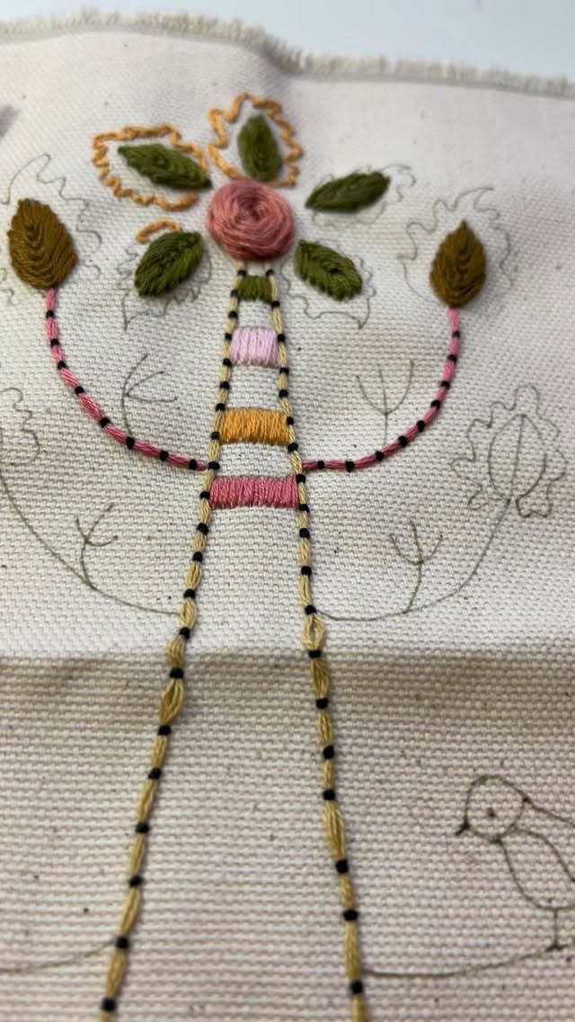 The imaginatively named 'Bird in Tree' ... a new printed panel for you to stitch with your own stash ..... Available in person only, from next Thursday 😉
#knittingandstitchingshow #harrogate #embroidery #handembroidery