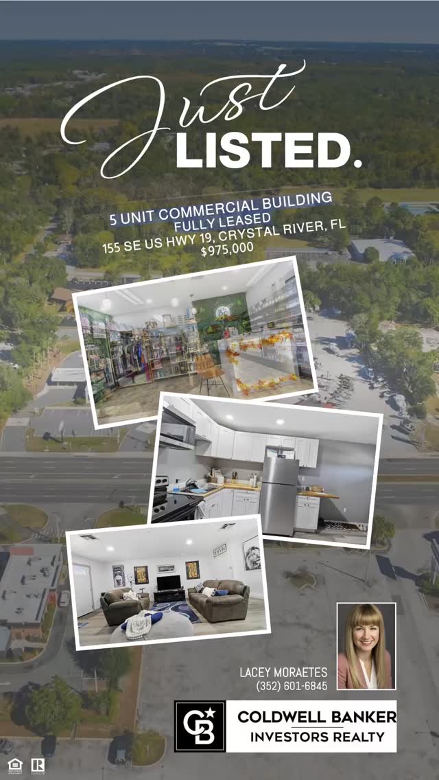 Multi-unit, income-producing, and right in the heart of Crystal River. Investors, this one’s calling your name. 💰 #CommercialRealEstate #FloridaInvesting #CrystalRiver
|
🔑 Lacey Moraetes
📱 352-601-6845
💼 Coldwell Banker | Investors Realty
