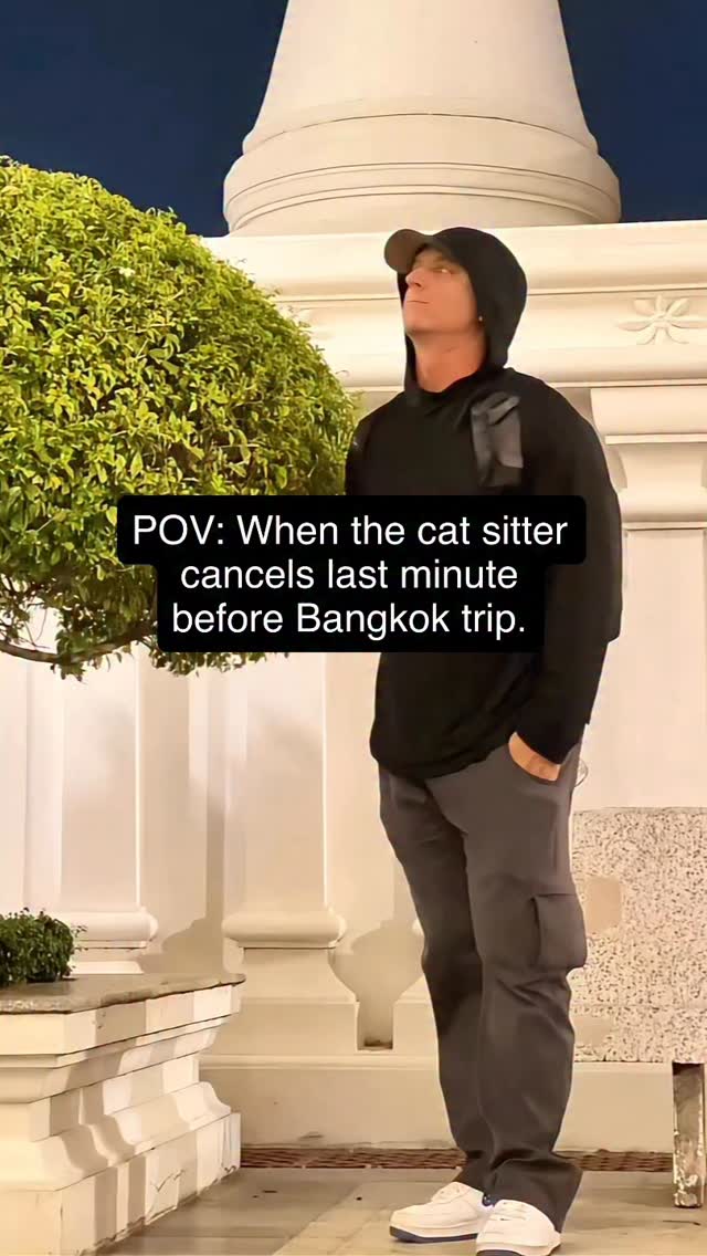 So I brought the big kitty with me!
Thailand temple looking for angles. My model is so easy to work with, but the perks are huge: No agent fees, and the rate is affordable (as long as I don’t run out of prime cuts). 🥩
Oh my kitty keeps the location secure and cuts down on production costs. The only real risk is running into rush hour traffic with a hungry lion 🦁 😳.
#filmmaking #videography #travelhacks #traveltips #thailandtravel #thailandtravel #ai #aiart #temple #videogram #createdoniphone #iphone