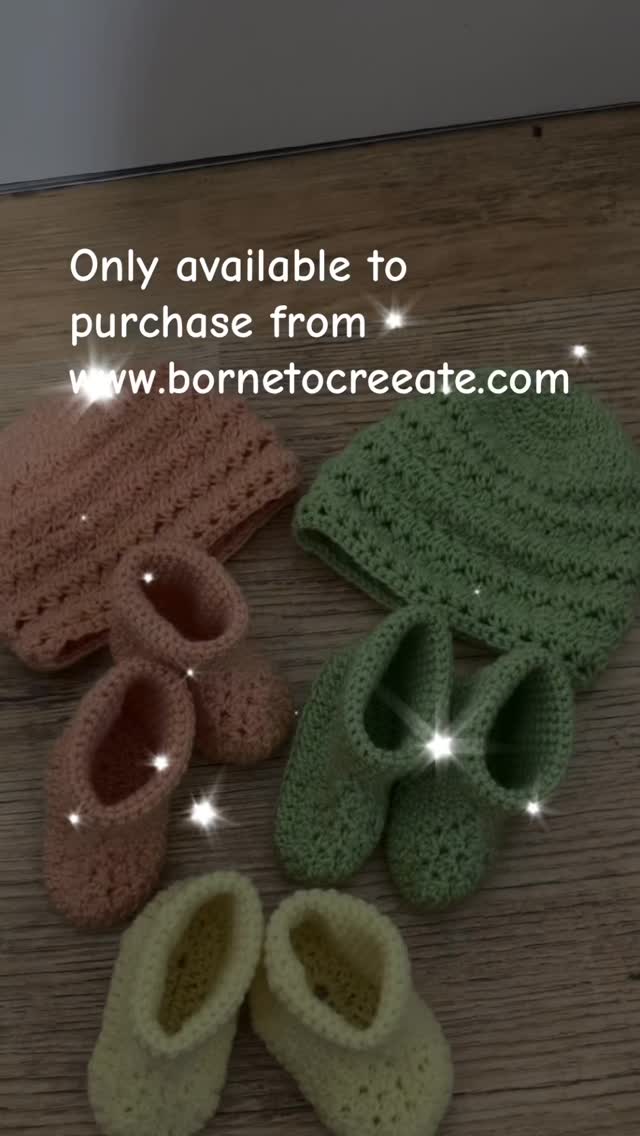 Crochet hats and bootie’s #crochet #baby #boots #hat #boots