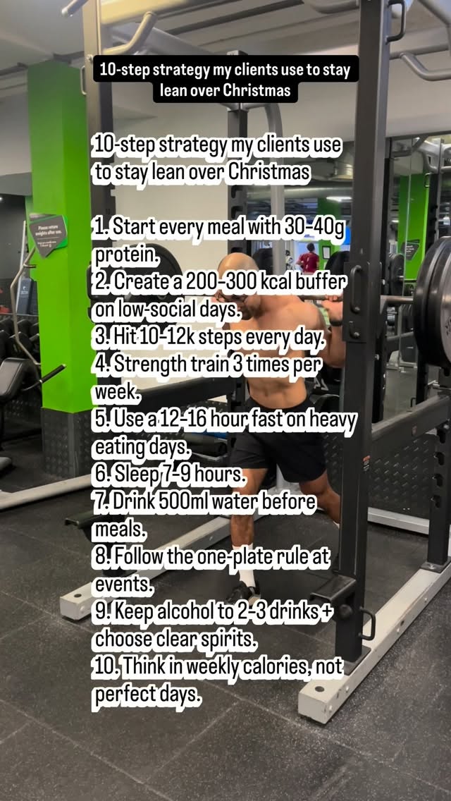 Fat loss doesn’t need to be complicated.
It just needs structure.
And December is the month where most people lose it.
If you want the full Holiday Fat Loss Guide, the exact protocol my clients use to stay shredded in December…
DM “HOLIDAY” and I’ll send it to you.
#fatloss #fatlossover40 #fatlosstips #fatlossjourney #fatlosscoach #fatlossoverholidays #fatlosstransformation