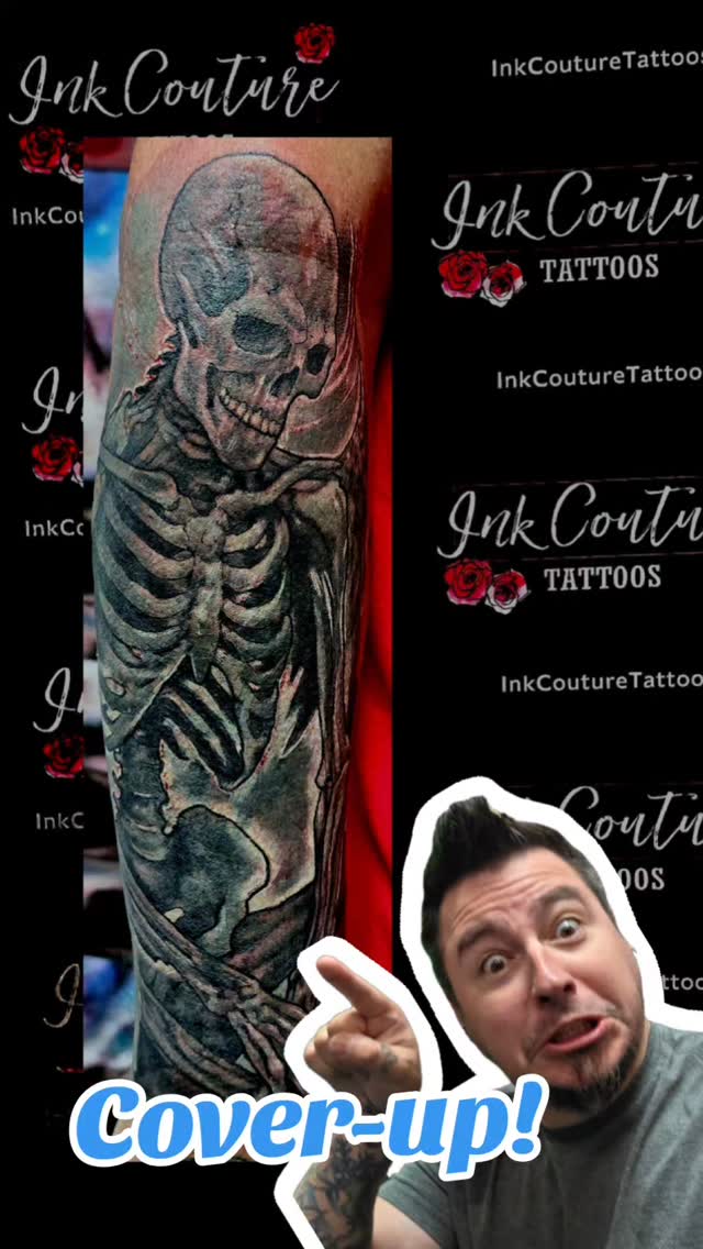 BOOM! another cover-up!
.
.
.
#mttattoos #inkcouturetattoos #dadlife #coverup #skulltattoo #inklife #dads #tattoocoverup #blackandwhite #death