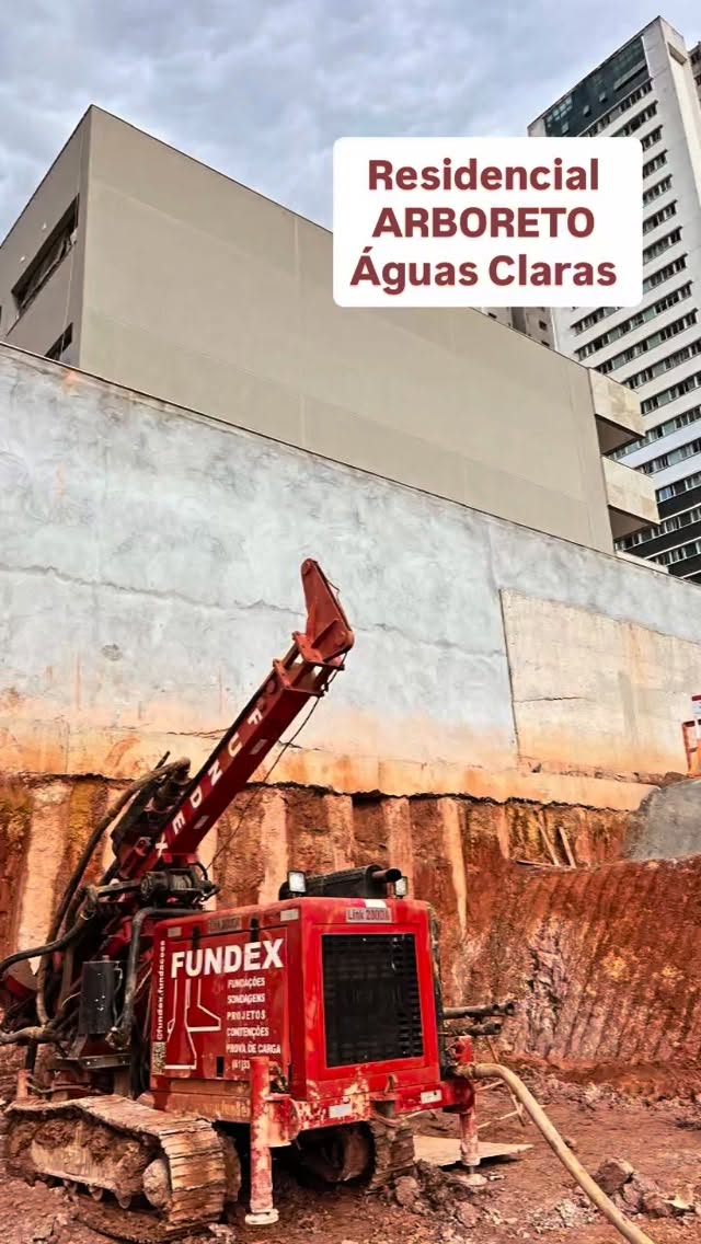 Residencial ARBORETO - Águas Claras
Execução de Contenções em Estacas Hélice Continua com Tirantes Monobarra