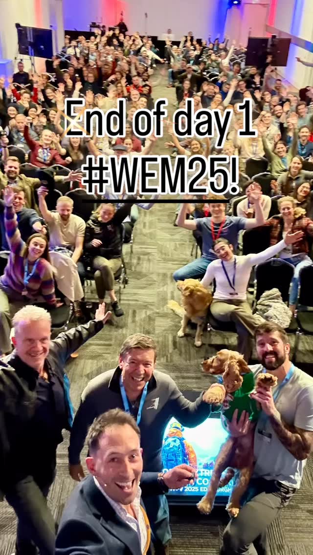 End of day 1 Selfie at the World Extreme Medicine | B Corp Certified conference 2025!
What an extraordinary group of people we have in this room. Astronaut-physicians… midwives who also happen to be helicopter pilots…a consultant oncologist who is also a champion triathlete and ultra-runner...and colleagues here who are literally saving lives in Gaza and Ukraine.
This is not normal. But then, this is not your average medical conference!
We are all here as part of a remarkable community - one that exists to lift each other up, to expand what we believe is possible, and to show each other the many different routes that true purpose can take.
Mitch Hutchcraft @_mitchhutch delivered some powerful words today in this evening’s closing keynote: ‘’Every one of us has our own Everest. It doesn’t matter how big or small it looks from the outside’’ (Coming from a man who just swam the channel, cycled to Nepal then summitted Everest!)
It’s about taking the time to identify what sparks your curiosity - what is it that truly aligns with YOUR unique talents, YOUR passions, YOUR sense of purpose.
Because once you find that, and you start taking those steps, one foot in front of the other, one pedal stroke after another, and before long, you’ll look back and realise that you’ve created something incredible of your own 💪
I’m looking forward to another two days of this special energy. Thank you to all today’s speakers that made today so special including @mark.hannaford_adventurer (hc) Mike Barratt @lucaalfatti . Chris Imray Sean Hudson @themolarexplorer Rudie Van Vuuren, travis kauffman @sarahspelsbergmd Hareen De Silva Luca Carenzo Ben Jacques Benjamin LaBrot, @shawnapandya @jcxplore Zoe Clift, Travis Kaufman DMSc, APA-C, FIBODM, Hareen De Silva, Brock Jenkins Jan Becker AM Chase Becker Laura Penhaul @realfirstaid Paul Renwick Gemma Aldridge Ben Lyon @muscularis_maximus @dave.gregory.925 Peter Wilson Matt Lee @enfermera.sin.rumbo @_mitchhutch you rocked the house today!!!