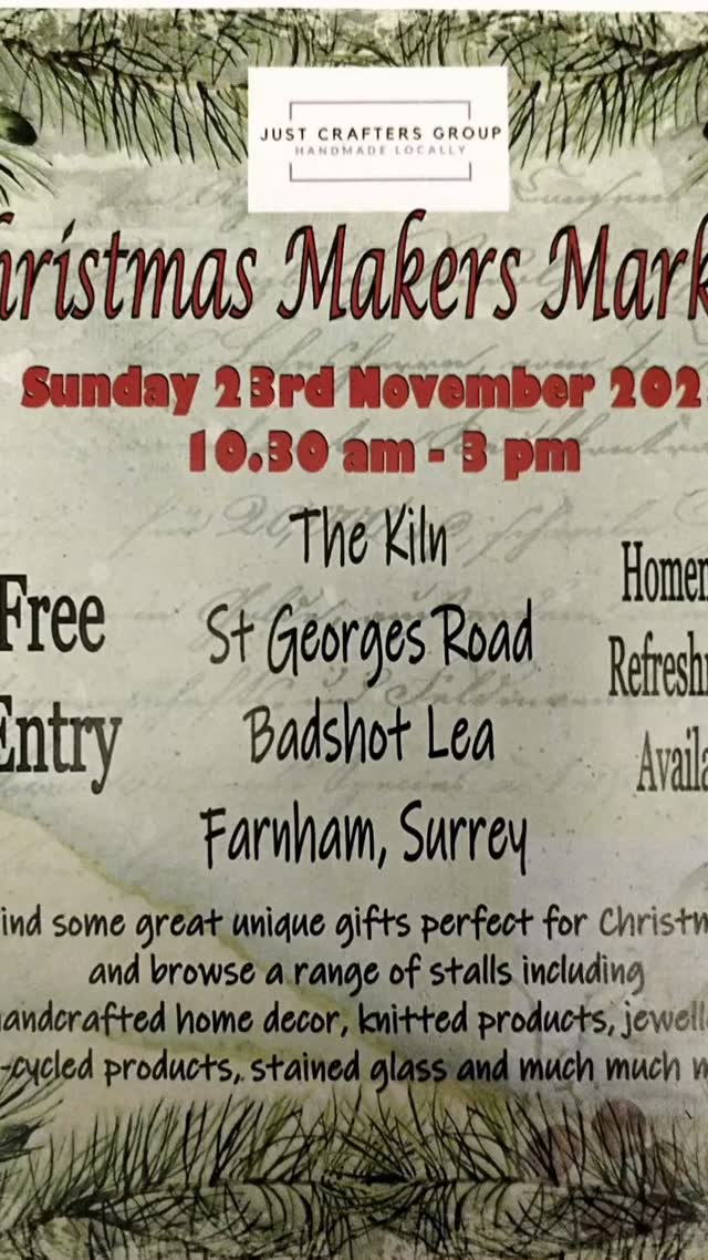 ✨ Excited to be joining my fellow members of the West Surrey Guild of Spinners, Weavers & Dyers at the much-anticipated Christmas Makers Market! 🎄
Catch us this Sunday, 10:30am–3pm, at The Kiln in Badshot Lea.
We’ll be demonstrating spinning and weaving, and showcasing a beautiful selection of hand-spun and hand-woven gifts—perfect for Christmas shopping! 🧶✨
Hope to see you there!
#ChristmasMarket #MakersMarket #Handmade #Handspun #Handwoven #Spinning #Weaving #FibreArts #CraftFair #SupportLocal #ShopSmall #WestSurreyGuild #TextileArt #ChristmasGifts #ArtisanCrafts #CraftCommunity #farnhamcrafttown
