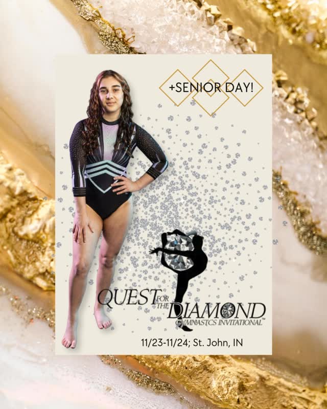 It’s TIME!💎✨ Quest weekend + Senior Day is here and we can’t wait to see our Platinum fam in the stands cheering loud for our favorite gymnasts! #PlatinumPride 🩵💜