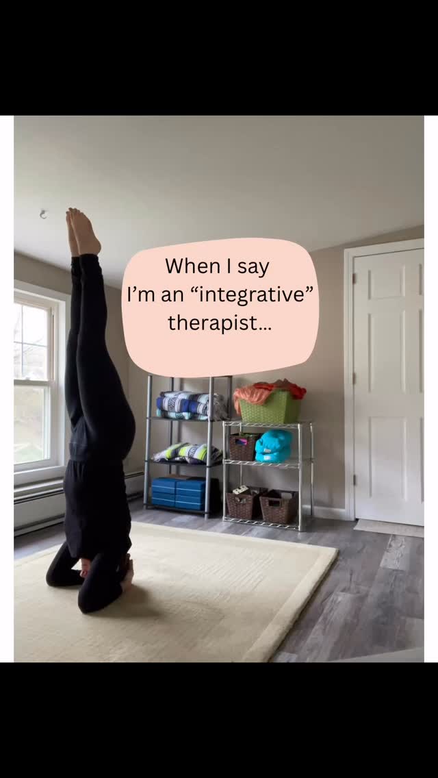 It’s been a good back road to here. Now, I feel giddy when my clients say they love how our sessions draw from so many different modalities and can really be catered to them and what they need that day. Art therapy for fuller expression and integration, yoga for stress relief, somatic therapy for inner child healing, dance therapy for emotional and mental shift, guided yoga nidra to build self-awareness, or maybe just talking. Sure… let’s create it and know that psychotherapy is deep and demanding… and can also be joyful, restful, creative, and empowering. 😆☺️
#dancemovementtherapy #expressiveartstherapy #creativeartstherapy #integrativepsychotherapy #mentalhealth #somatictherapy #joyful #feelittohealit #holistic