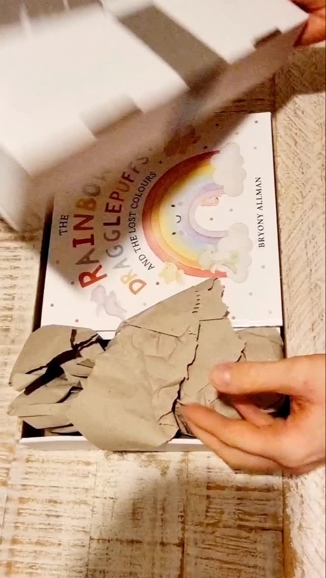 Unbox my first ever book samples with me. The Rainbow Dragglepuffs And The Lost Colours will be on sale soon. Stay tuned 🌈