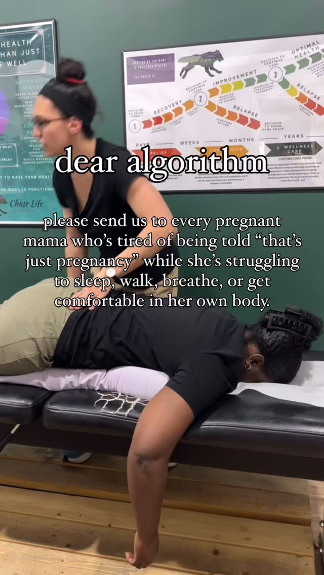 Pregnant mamas deserve more than “that’s normal.”
Pain, tightness, and tension are signs the body is carrying more stress than it was designed to hold.
At Chase Life, we honor what BJ Palmer reminded us—the body was built to function well when interference is cleared.
Through specific, gentle care, we help mamas find balance, space, and ease so they can enjoy this season instead of pushing through it.
If pregnancy has felt harder on the body than you expected, we’re here with real answers and steady support every step of the way.
Comment PREGNANT and we’ll help you get scheduled. ⬇️