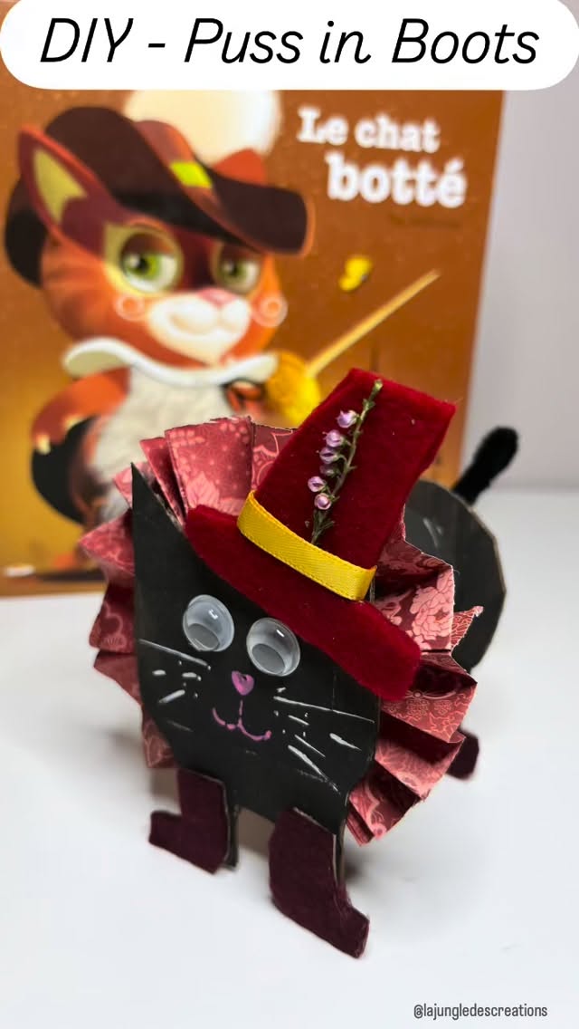 🇬🇧DIY – Puss in Boots 🐈⬛ 👢
A fun and easy craft, perfect for upcycling! ♻️
With some old cardboard, a bit of paint, paper, and a few treasures you already have at home, turn your cat into a true booted beauty.
✨ Creative activity using recycled materials, @panduroofficial supplies, and the amazing paints from @cleopatre_collesetcouleurs (non-paid collaboration)
—
🇫🇷DIY – Le Chat Botté 🐈⬛ 👢
Un DIY sympa, facile et parfait pour la récup ! ♻️
Avec de vieux cartons, un peu de peinture, du papier et quelques trésors que tu as sous la main, transforme ton chat en vraie beauté bottée.
✨ Activité créative à base de matériaux recyclés et produits @panduroofficial et avec les super peintures de @cleopatre_collesetcouleurs (collaboration commerciale non rémunérée)
—
#defidesmainscreatives #bookishplay #bookishplayideas #kidcrafts #pussinboots #readandplay #inspiretheirearlyyears #recycleandplay #panduromyway #ateliercreatif #funcraftyplay #recyclemeplay