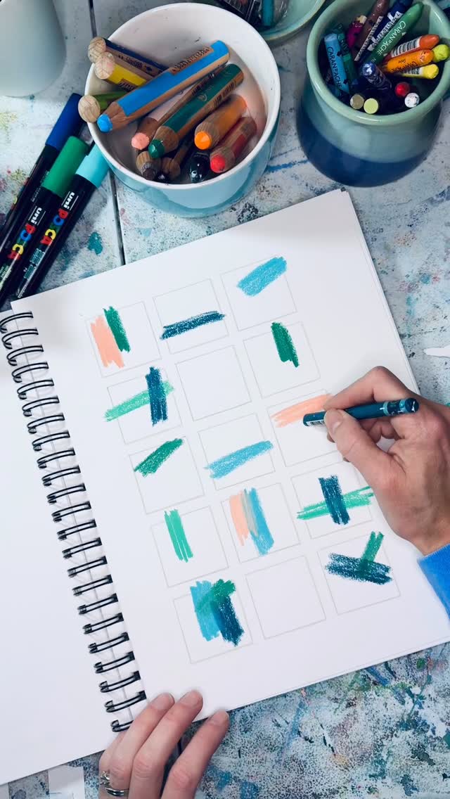 Layer by layer. Day 17 of November Squares. Enjoyed using Stabilo pastels and Caran d’ache crayons to layer on top of each other. Fun to see how one mark on top of another scrapes away the color below.
.
@faye_bridgwater
.
#novembersquares #sketchsquares #carandache #stabilopastel #abstractart