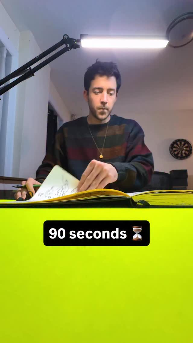 Putting the reps in 🏋🏻 Gestures are one of the first things that got me excited about drawing as an adult because there’s a degree of athleticism to them. When the clock starts, you gotta just go for it. Over the years, I’ve learned from some amazing teachers on how to draw people this way, as well as how to tell stories about them through comics, animation, and illustration. Earlier this year, I put everything together in a month-long drawing boot camp called Zero to Sixty Sketchbook School. We’re about to have another session start this Tuesday, so if you want dive into this material work 1-1 together, check the link in my profile. #drawing #drawingchallenge #sketchbook
