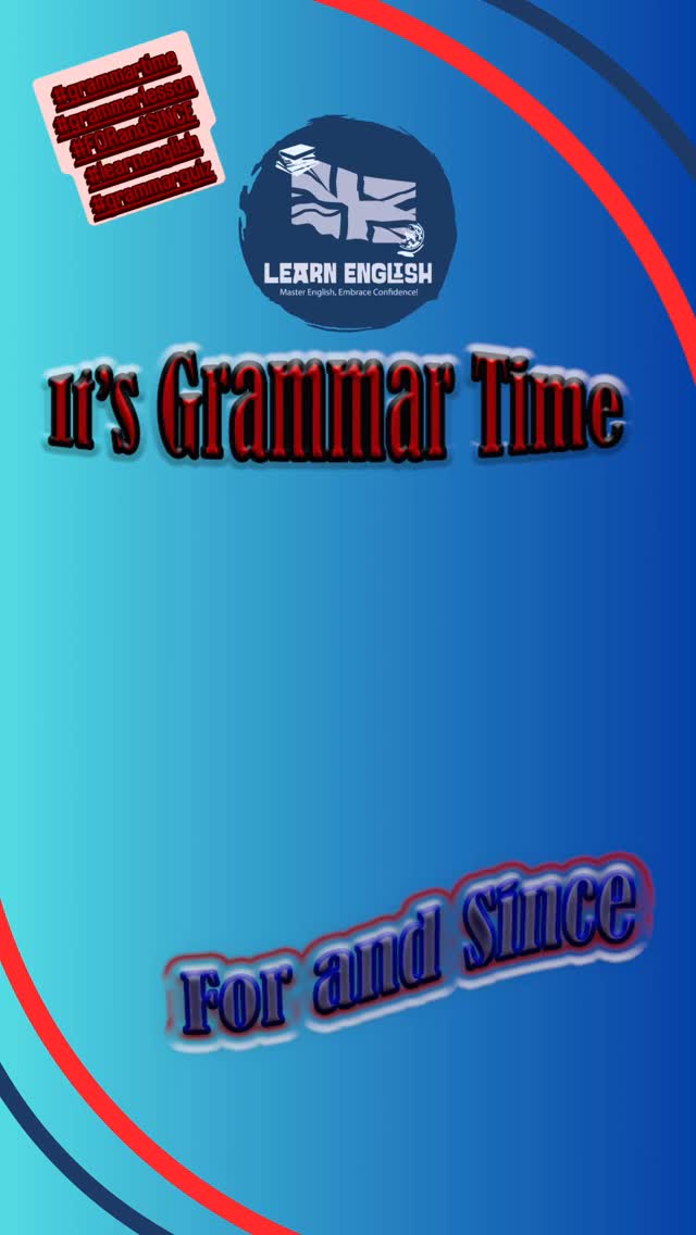 It’s #grammartime try today’s #grammarquiz using #forandsince #grammarlesson #learnenglish
