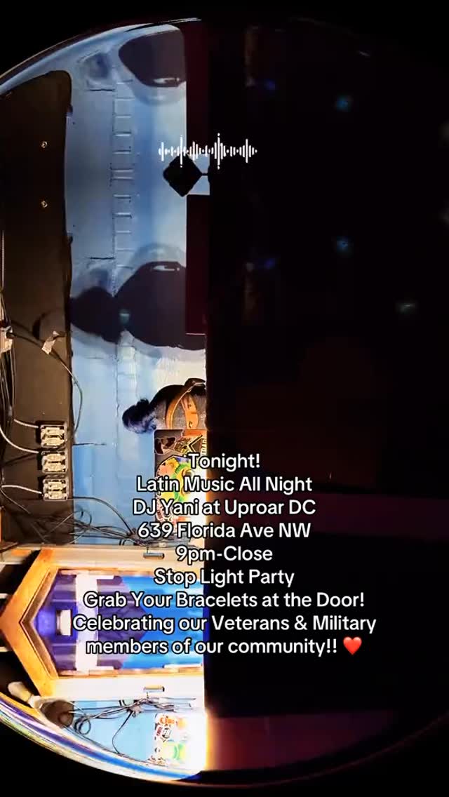 Tonight we dance! 🔥 Latin music with DJ Yani at Uproar DC. Stop Light Party, come grab your bracelets at the door. 🫶🏼
Veterans and military in with no charge with valid ID as our thank you. 😊
9pm to close at 639 Florida Ave NW.
Your 10 donation supports our nonprofit and keeps these LGBT+ spaces alive. 💃🏻
Zelle PayPal tastetakeover@gmail.com
Venmo and Cash App @tastetakeover
Follow us @TasteTakeover @MamacitaFestival
TasteTakeover.com TikTok: @Tastetakeover.dmv